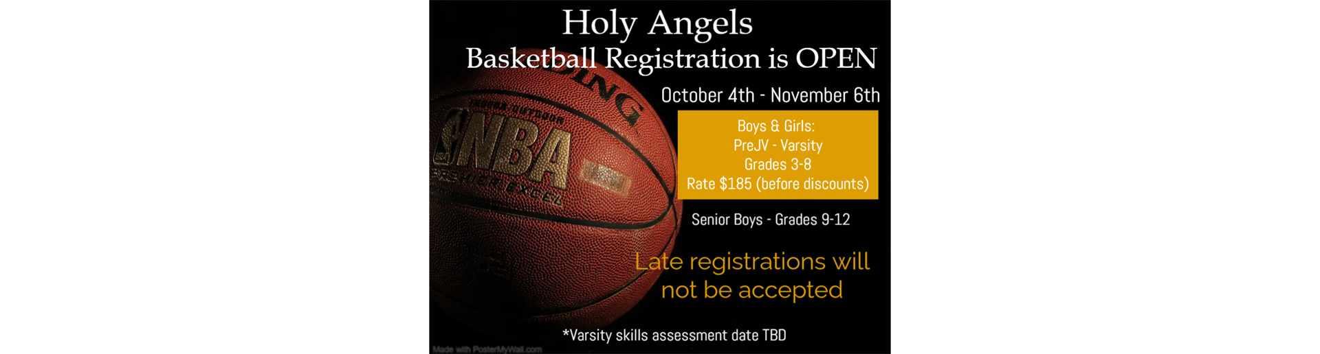 Basketball Registration is OPEN